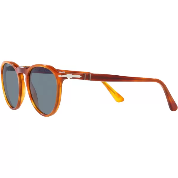 Persol PO3286S Round SunglassesTerra Di SienaLight Blue