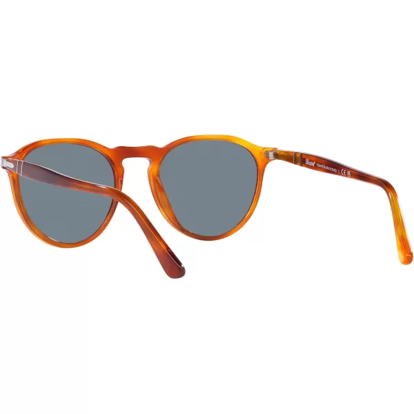 Persol PO3286S Round SunglassesTerra Di SienaLight Blue