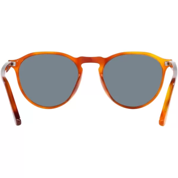 Persol PO3286S Round SunglassesTerra Di SienaLight Blue