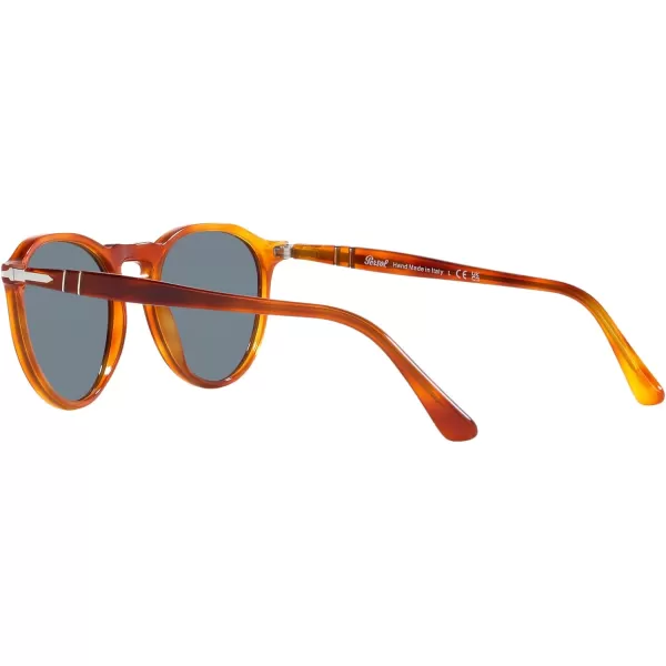 Persol PO3286S Round SunglassesTerra Di SienaLight Blue