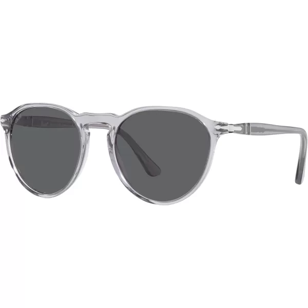 Persol PO3286S Round SunglassesTransparent GreyDark Grey