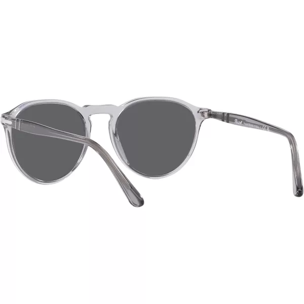 Persol PO3286S Round SunglassesTransparent GreyDark Grey