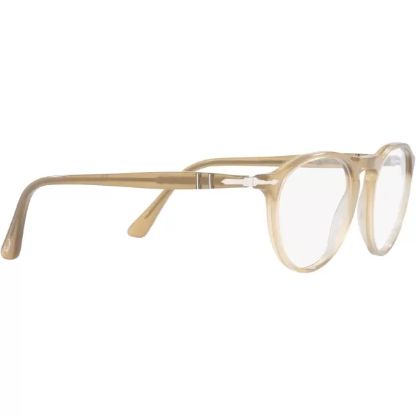 Persol PO3286V Round Prescription Eyewear FramesBeige OpalDemo Lens