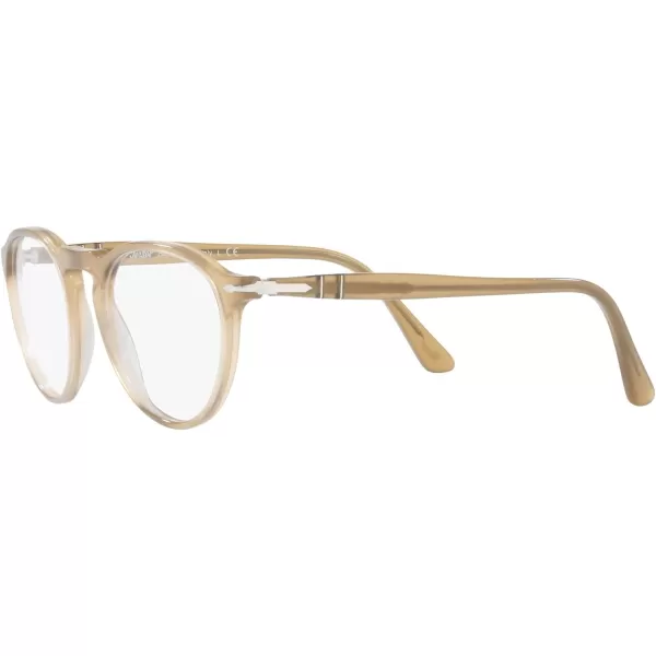 Persol PO3286V Round Prescription Eyewear FramesBeige OpalDemo Lens