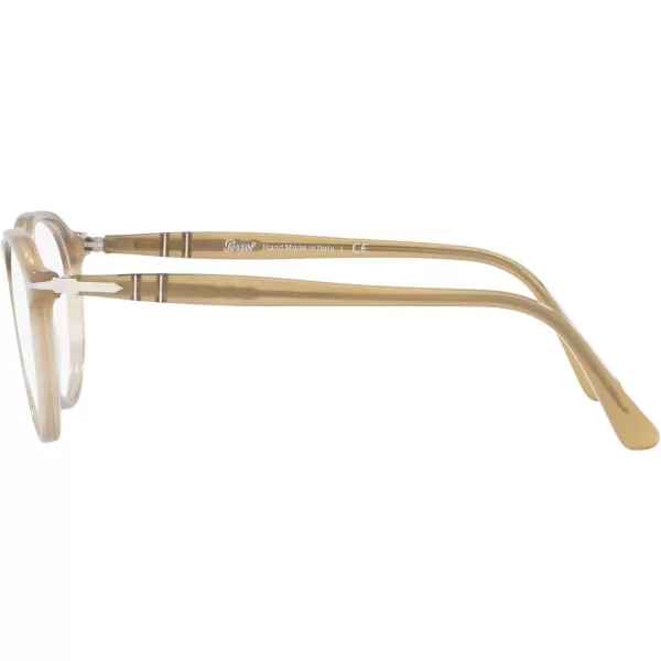 Persol PO3286V Round Prescription Eyewear FramesBeige OpalDemo Lens