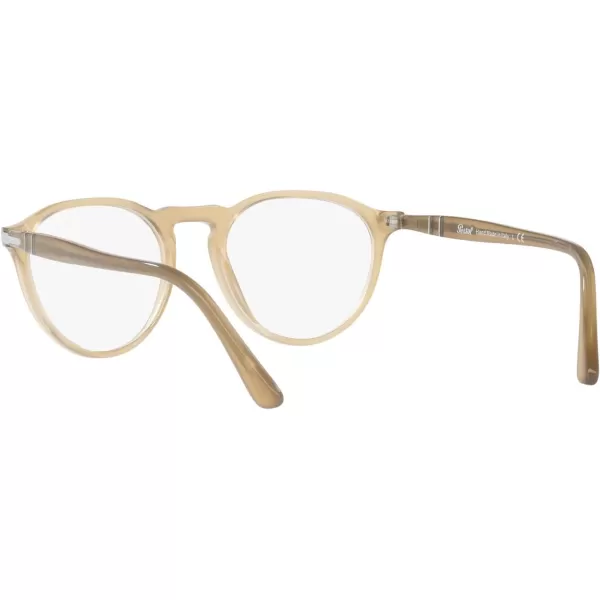 Persol PO3286V Round Prescription Eyewear FramesBeige OpalDemo Lens