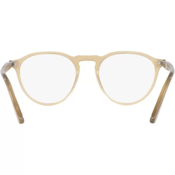 Persol PO3286V Round Prescription Eyewear FramesBeige OpalDemo Lens