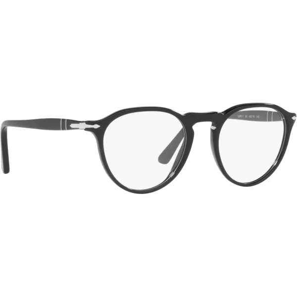 Persol PO3286V Round Prescription Eyewear FramesBlackDemo Lens