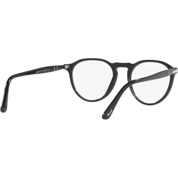Persol PO3286V Round Prescription Eyewear FramesBlackDemo Lens