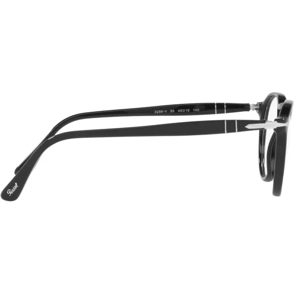Persol PO3286V Round Prescription Eyewear FramesBlackDemo Lens