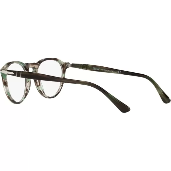 Persol PO3286V Round Prescription Eyewear FramesStriped GreenDemo Lens