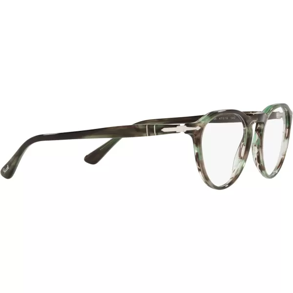 Persol PO3286V Round Prescription Eyewear FramesStriped GreenDemo Lens