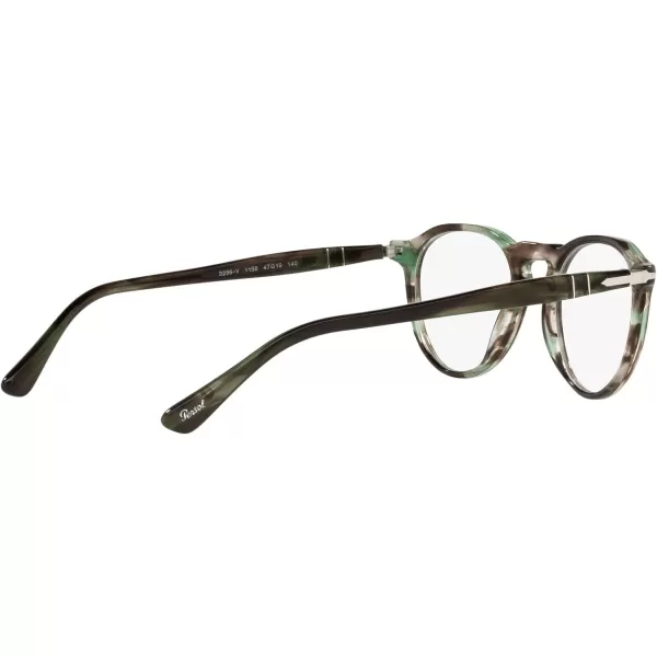 Persol PO3286V Round Prescription Eyewear FramesStriped GreenDemo Lens