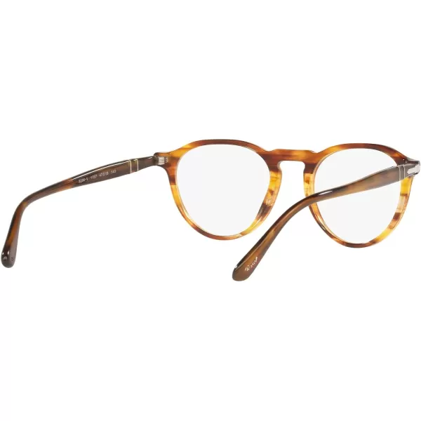 Persol PO3286V Round Prescription Eyewear FramesStriped RedDemo Lens