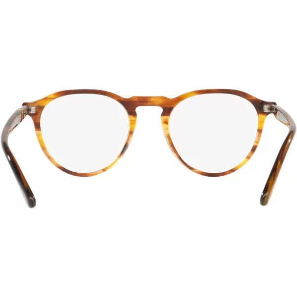 Persol PO3286V Round Prescription Eyewear FramesStriped RedDemo Lens