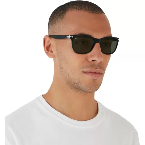 Persol PO3291S Rectangular SunglassesBlackGreen