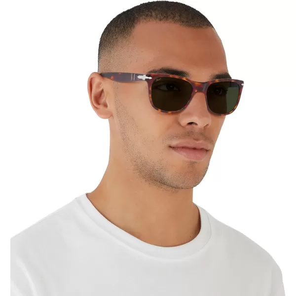 Persol PO3291S Rectangular SunglassesHavanaGreen