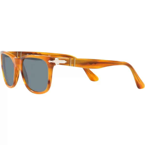 Persol PO3291S Rectangular SunglassesStriped BrownLight Blue