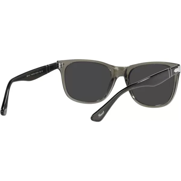 Persol PO3291S Rectangular SunglassesTransparent Taupe GreyBlack Polarized