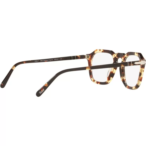 Persol PO3292V Square Prescription Eyewear FramesTobacco VirginiaDemo Lens