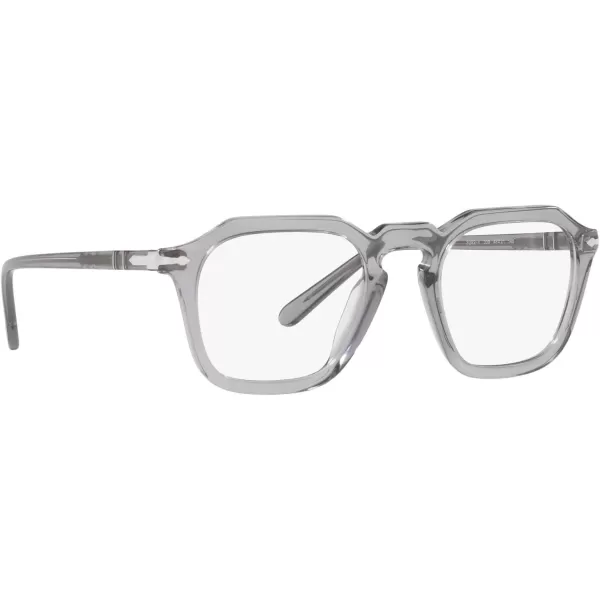 Persol PO3292V Square Prescription Eyewear FramesTransparent GreyDemo Lens