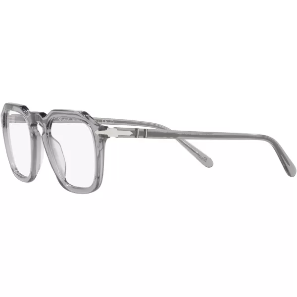 Persol PO3292V Square Prescription Eyewear FramesTransparent GreyDemo Lens