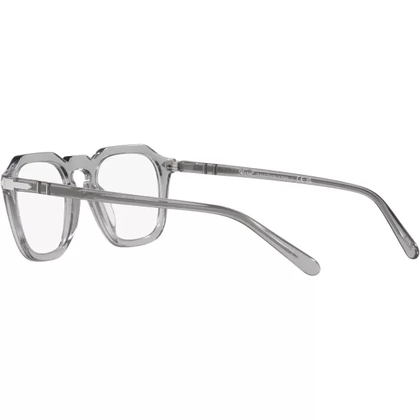 Persol PO3292V Square Prescription Eyewear FramesTransparent GreyDemo Lens