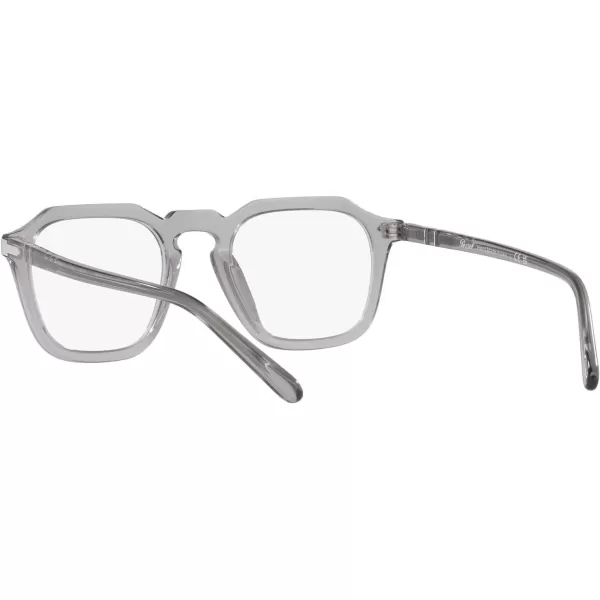 Persol PO3292V Square Prescription Eyewear FramesTransparent GreyDemo Lens