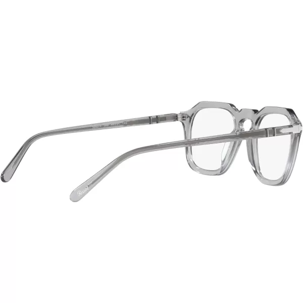 Persol PO3292V Square Prescription Eyewear FramesTransparent GreyDemo Lens