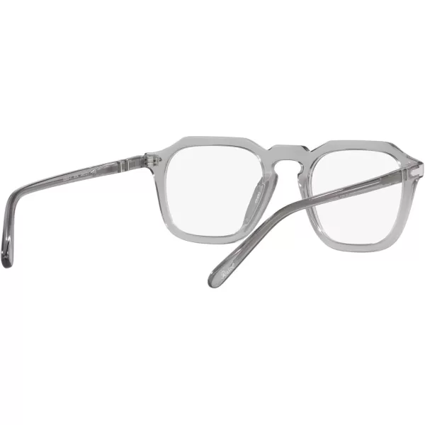 Persol PO3292V Square Prescription Eyewear FramesTransparent GreyDemo Lens