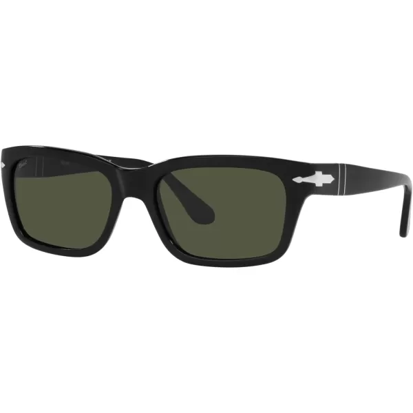 Persol PO3301S Rectangular SunglassesBlackGreen