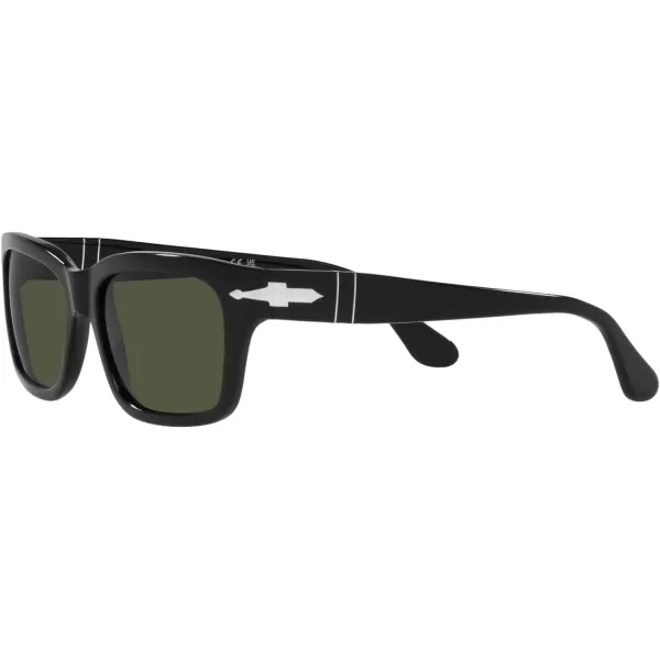 Persol PO3301S Rectangular SunglassesBlackGreen