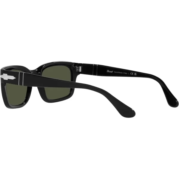 Persol PO3301S Rectangular SunglassesBlackGreen