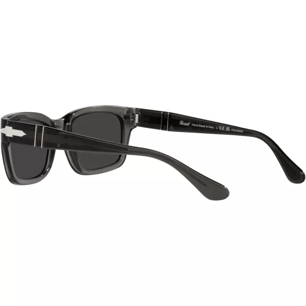 Persol PO3301S Rectangular SunglassesOpal SmokeDark Grey Polarized