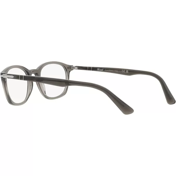 Persol PO3303V Square Prescription Eyewear FramesTaupe Grey TransparentDemo Lens