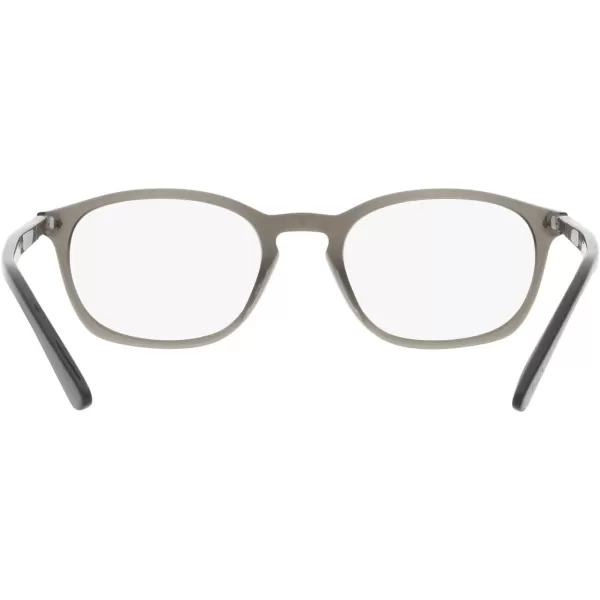 Persol PO3303V Square Prescription Eyewear FramesTaupe Grey TransparentDemo Lens