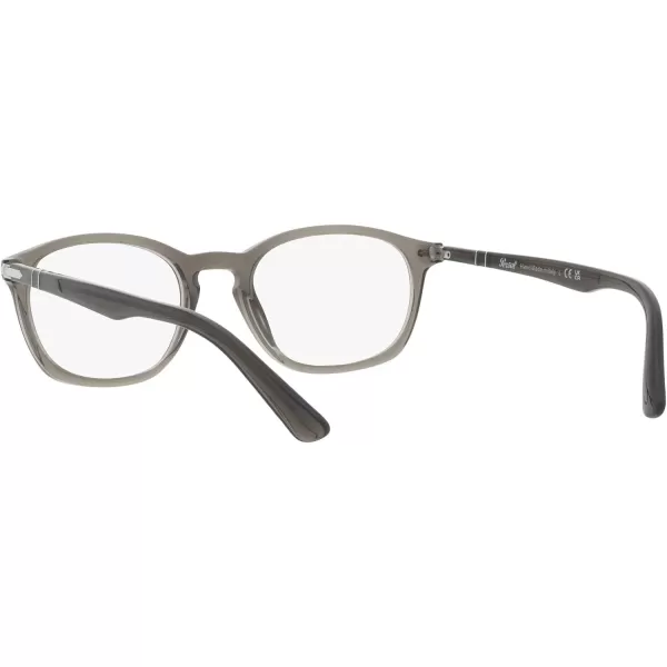 Persol PO3303V Square Prescription Eyewear FramesTaupe Grey TransparentDemo Lens