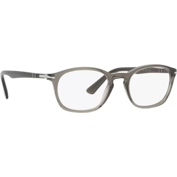 Persol PO3303V Square Prescription Eyewear FramesTaupe Grey TransparentDemo Lens