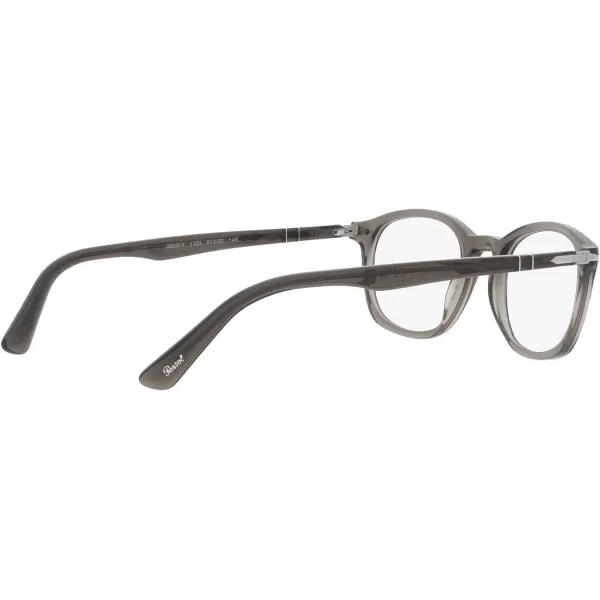 Persol PO3303V Square Prescription Eyewear FramesTaupe Grey TransparentDemo Lens