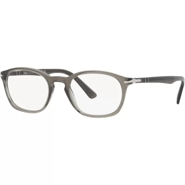 Persol PO3303V Square Prescription Eyewear FramesTaupe Grey TransparentDemo Lens