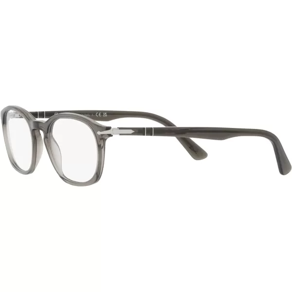 Persol PO3303V Square Prescription Eyewear FramesTaupe Grey TransparentDemo Lens