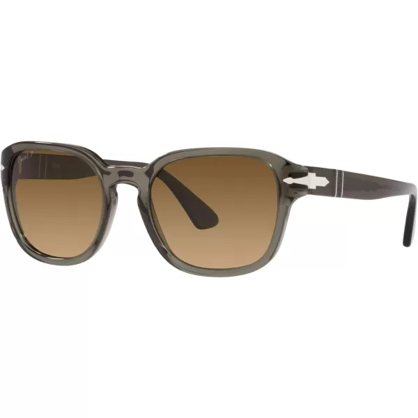 Persol PO3305S Square SunglassesGrey Taupe TransparentBrown Gradient Polarized