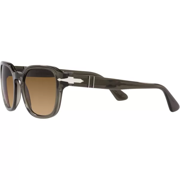 Persol PO3305S Square SunglassesGrey Taupe TransparentBrown Gradient Polarized