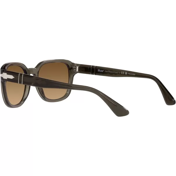 Persol PO3305S Square SunglassesGrey Taupe TransparentBrown Gradient Polarized