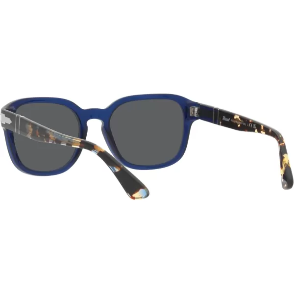 Persol PO3305S Square SunglassesOpal BlueDark Grey