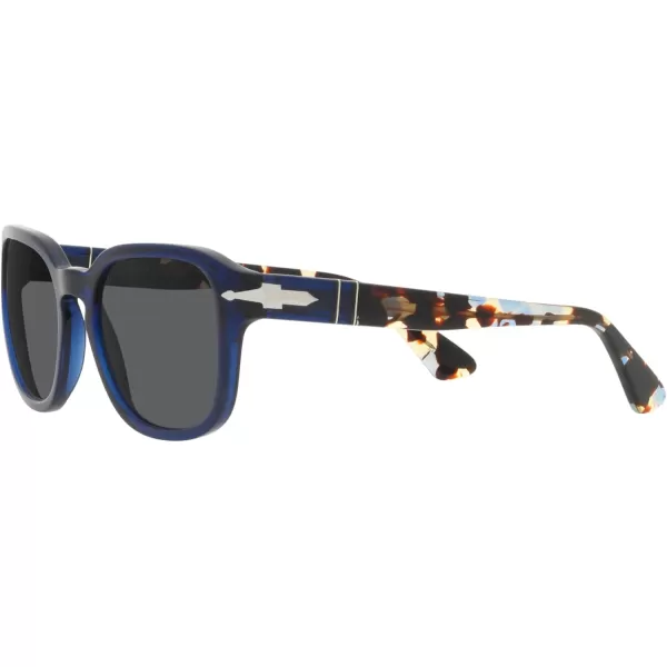 Persol PO3305S Square SunglassesOpal BlueDark Grey