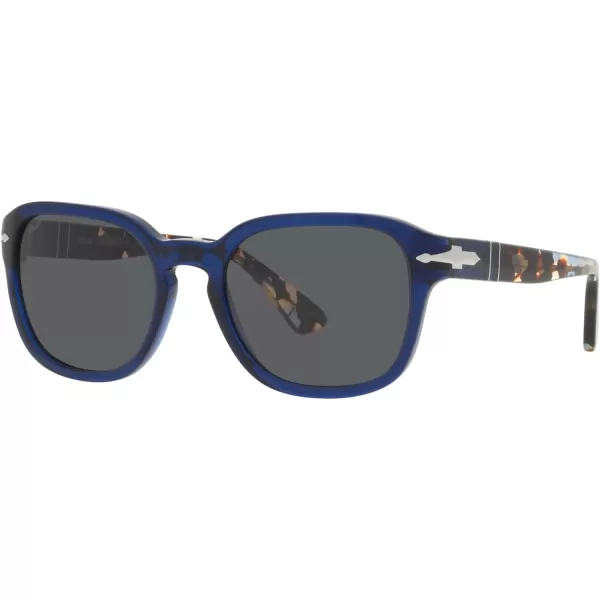 Persol PO3305S Square SunglassesOpal BlueDark Grey