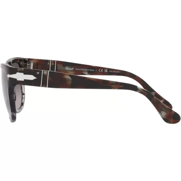 Persol PO3306S Square SunglassesBrown and Grey TortoiseGrey Gradient Polarized