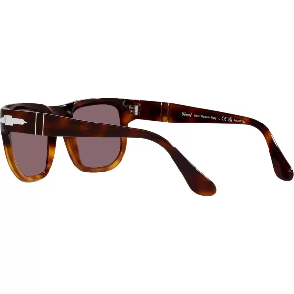 Persol PO3306S Square SunglassesBrownLight BrownDark Violet Polarized