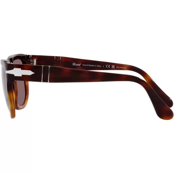 Persol PO3306S Square SunglassesBrownLight BrownDark Violet Polarized